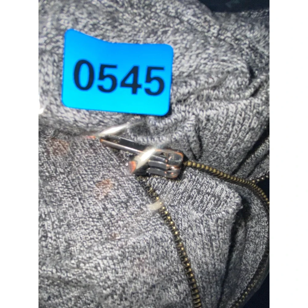 Banana Republic Full Zip Hoodie Mens Medium Grey Marled Cotton Rayon Sweater